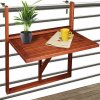 Zahradní stůl Casaria 102331 Závěsný balkonový stolek, akátové dřevo 65x45x87cm, certifikát FSC®- sklápěcí