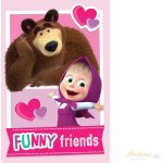 Jerry Fabrics fleecová deka Máša a medvěd Friends – Zboží Mobilmania