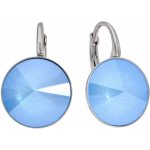 Swarovski Elements Rivoli stříbrné visací modré kulaté 31106.3 Summer Blue modrá mléčná světlá azurová – Hledejceny.cz