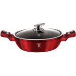 Berlingerhaus Pekáč kulatý s mramorovým povrchem a poklicí 24 cm Burgundy Metallic Line BH-1262 – Zboží Dáma