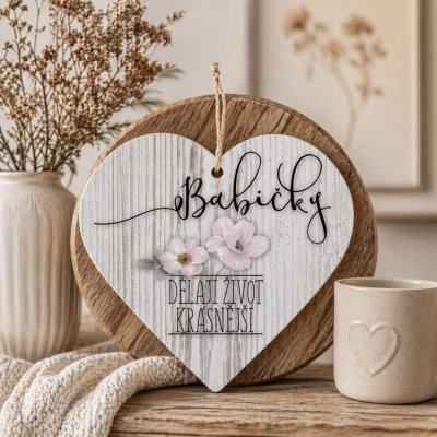 Bohemia Gifts Dřevěné vonítko do prádla srdce Pro babičku 1 ks – Hledejceny.cz