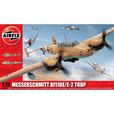 Airfix Classic Kit letadlo A03081 Messerschmitt Bf110E2 Trop 1:72