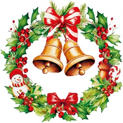 Paw Ubrousek 33x33cm Věnec se zvonky – Hledejceny.cz