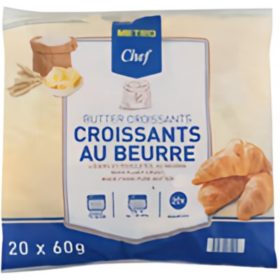 Metro Chef Croissant máslový 20 x 60 g – Zbozi.Blesk.cz