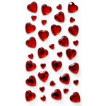 Galeria Papieru Samolepicí dekorační srdíčka - mix velikostí, červené, 35 ks – Zboží Mobilmania