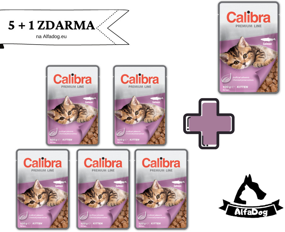 Calibra Premium Kitten Salmon 6 x 100 g