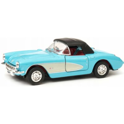 WELLY Chevrolet Corvette 1957 soft top nebe 1:34 – Zbozi.Blesk.cz