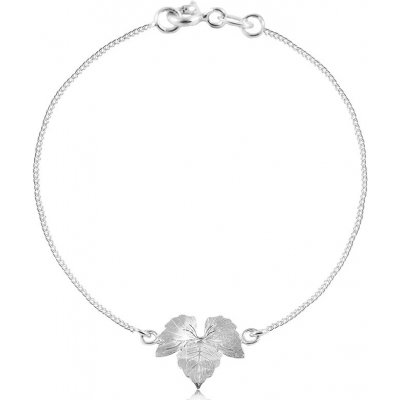 Šperky eshop ze stříbra tři blýskavé gravírované listy jemný řetízek AC24.03 – Zboží Mobilmania