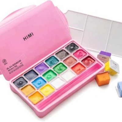 Himi kvašové barvy Jelly Cup Gouache Set 18 barev pink Edition – Hledejceny.cz