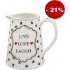 Krasilnikoff Porcelánový džbánek na mléko Live Love Laugh 220 m