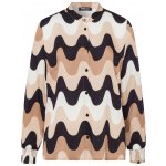 Frank Walder dámská blůza černohnědá vzorovaná – Zboží Dáma