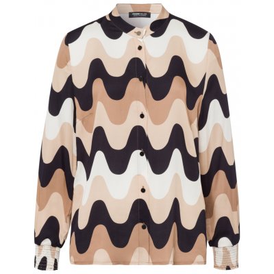 Frank Walder dámská blůza černohnědá vzorovaná – Zboží Dáma