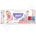 Happy vlhčené ubrousky Hedvábí + Bavlna 64 ks – Hledejceny.cz