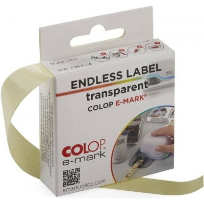 COLOP e-mark® nalepovací páska transparentní, 14mm x 8m – Zboží Živě