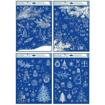 Okenní fólie vánoční s glitrem 30 x 42 cm – Hledejceny.cz