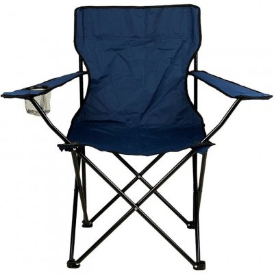 Divero 531 Skládací židle s držákem nápojů - modrá – Zboží Mobilmania