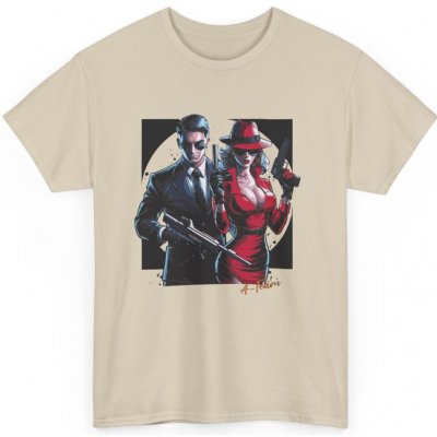 Styloví agenti Akce s elegancí Unisex tričko s potiskem Sand – Sleviste.cz