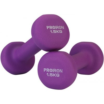 PROIRON Neoprene Dumbell Jednoruční činky 2 x 1,5 kg – Zboží Dáma