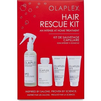 Olaplex Hair Rescue Pro Holiday šampon No.4 30 ml + kondicionér No. 5 30 ml + péče No. 3 100 ml + hloubková péče No. 0 155 ml dárková sada