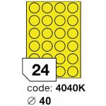 Rayfilm R0131 fluo žluté etikety kulaté průměr 40mm 100 listů – Sleviste.cz