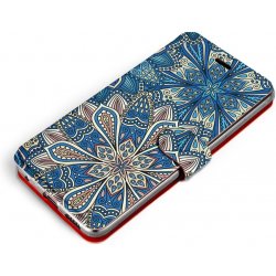Pouzdro Mobiwear Flip Apple iPhone 13 Mini - V108P Modré mandala květy