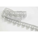 Vzdušná krajka - šedá - šířka 1,8 cm – Zboží Dáma