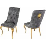 Interior DE Modern Barocco Gold s rukojetí šedá samet 2 ks – Hledejceny.cz