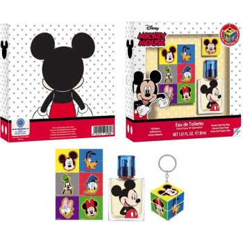 EP Line Mickey Mouse EDT 30 ml + klíčenka + samolepky pro děti dárková sada