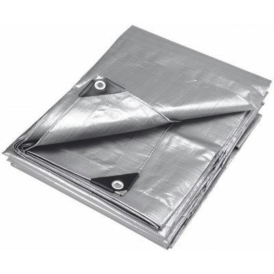 PHT plachta krycí s kovovými oky 2 x 3 m 200 g/m² stříbrná – Hledejceny.cz