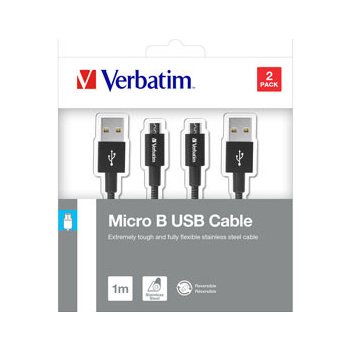 Verbatim 48874 USB/micro USB, 1m + 1m, černý