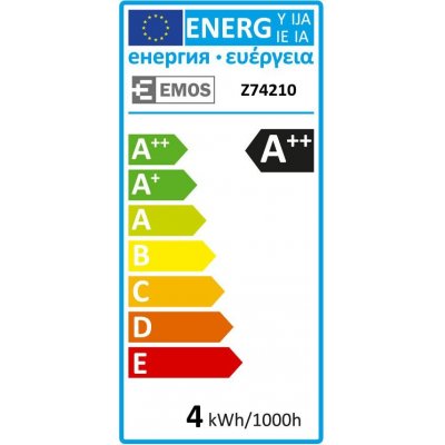 Emos LED žárovka CANDLE, 4W/37W E14, WW teplá bílá, 420 lm, Filament, E 1525281200 – Zboží Živě