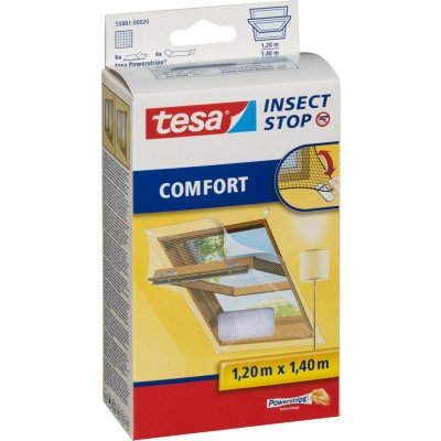 TESA síť proti hmyzu do střešních oken, 1,2 x 1,4 m, bílá, COMFORT – Zbozi.Blesk.cz