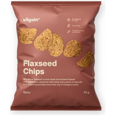 Vilgain Flaxseed Chips pikantní 50 g – Zbozi.Blesk.cz