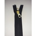 JOŽÁNEK Zip 55cm spirálový, černý, oboustranný zlatý jezdec – Zbozi.Blesk.cz