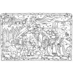 Omalovánka velkoformátová 120x80cm Vánoční betlém 937959 – Zboží Dáma