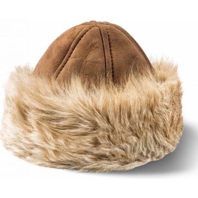 Kreibich & Fellhof kožešinová čepice s lemem Marina béžová – Zboží Dáma