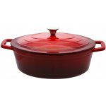 ELO Pekáč s poklicí 33 x 25 cm, litinový, červený, hluboký, oválný 30733 – Zboží Mobilmania
