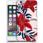 Pouzdro Picasee silikonové Apple iPhone 6/6S - Red Lily černé – Zboží Mobilmania