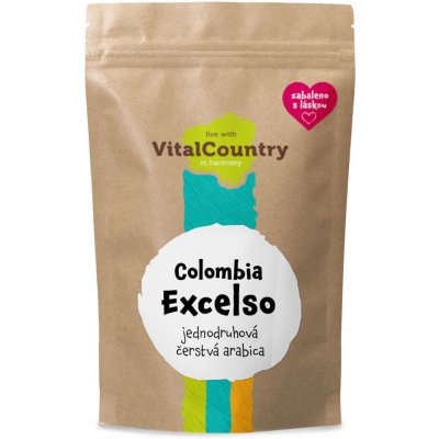 Vital Country Colombia Excelso Huila zrnková 1 kg – Hledejceny.cz