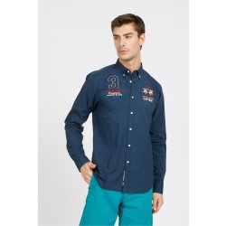 La Martina man shirt L/S poplin modrá