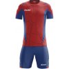 Fotbalový dres Zeus Hero komplet dres + trenky červená/stř.modrá
