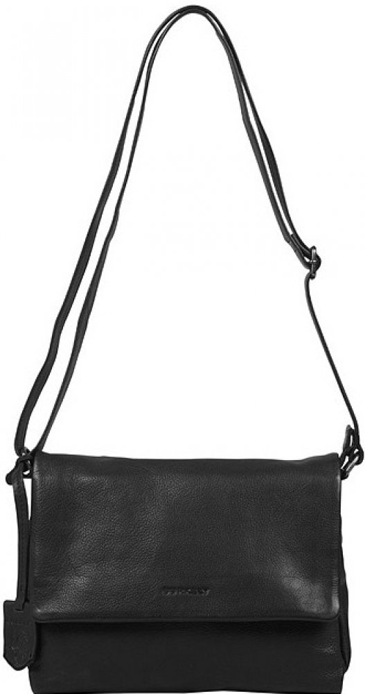 Burkely dámská kožená kabelka s klopou JUST JOLIE SATCHEL BAG 1000221.84.10  černá – Zboží Dáma
