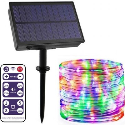 Solar 200 H2 Solární vánoční hadice RGB 200LED 20Metrů dálkový ovladač