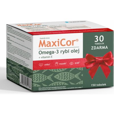 MaxiCor Omega-3 dárkové balení 2023 120+30 tablet