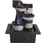 Home Styling Collection Domácí fontána stojící dekorace LED podsvícení 21,5 x 19 x 26 cm černá – Zboží Dáma