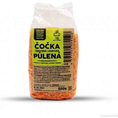 Provita Čočka červená půlená loupaná 0,5 kg – Zboží Dáma