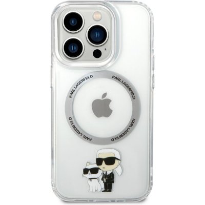 Pouzdro Karl Lagerfeld MagSafe IML Karl and Choupette NFT iPhone 14 Pro Max čiré – Zboží Mobilmania