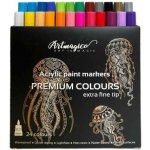 Artmagico akrylové fixy extra jemný hrot 0.7 mm 24 barev – Zboží Mobilmania
