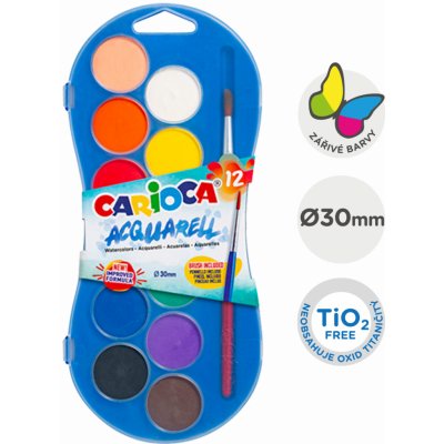 Carioca vodové barvy 12 barev – Zboží Dáma