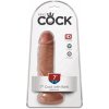 Dilda King Cock Dildo 7" Triple Density s varlaty tmavě tělové Plus